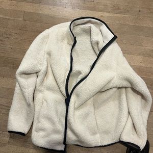 Lands end xxl jacket. Lightly worn. White. Black trim